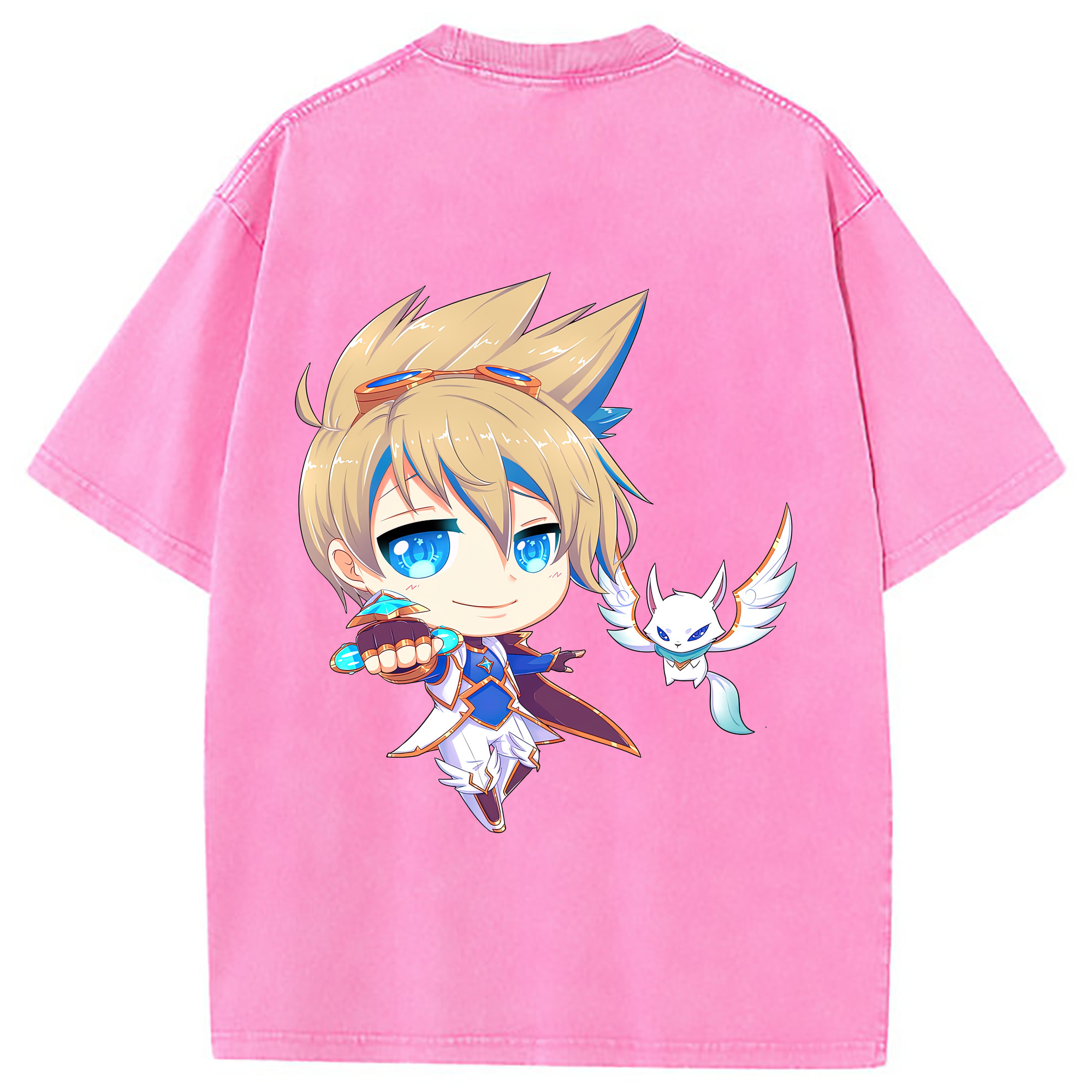 （画像用） リーグ・オブ・レジェンド League of Legends LOL 綿100% ヴィンテージ風 半袖Tシャツ（背面プリント）